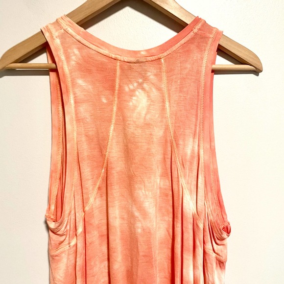 BRAND NEW Sweaty Betty Easy Peazy Tank Top Orange Bleach Dye Tie Dye ombré - Picture 2 of 9